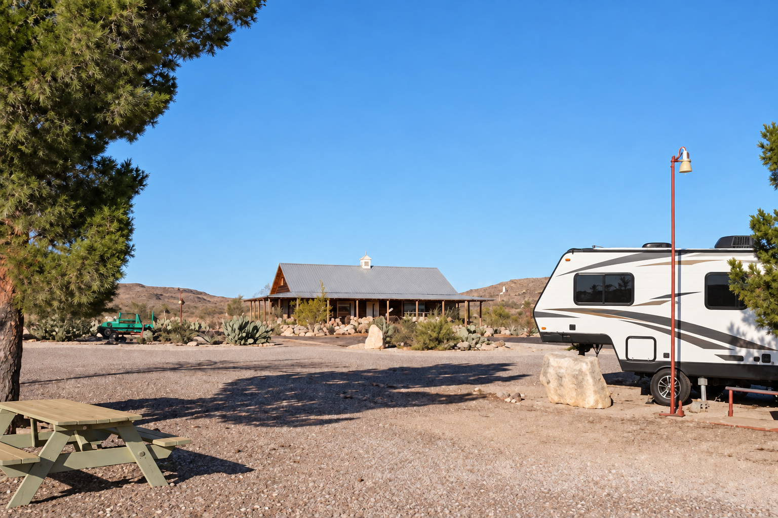 RV sites and lodge at Canyons RV Park